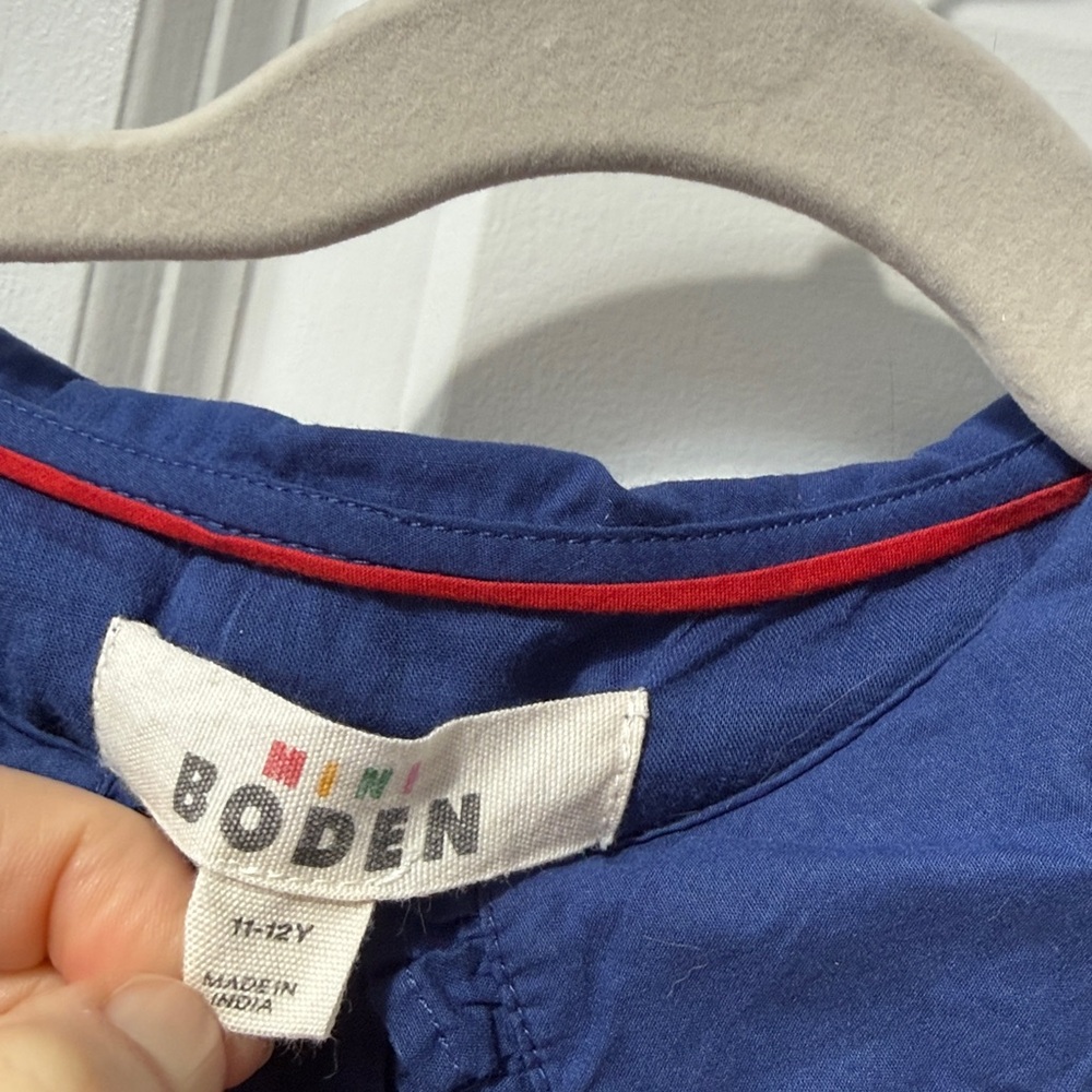 Boden Girl’s Blue Bow Applique Dress - Picture 5 of 5